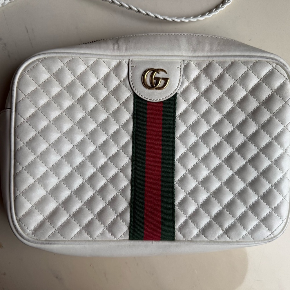Gucci White Quilted Trapunata Cross Body